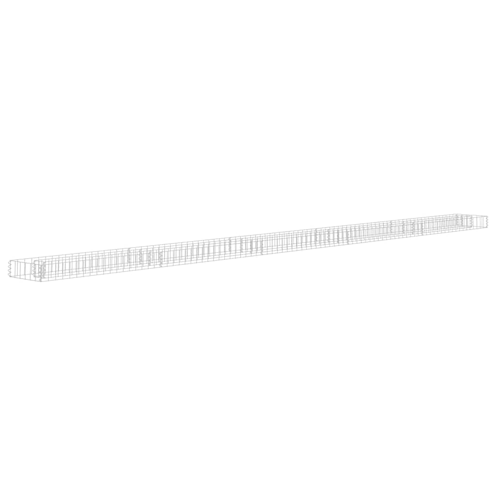 Vidaxl schanskorf plantenbak gebogen 450x30x10 cm gegalvaniseerd staal