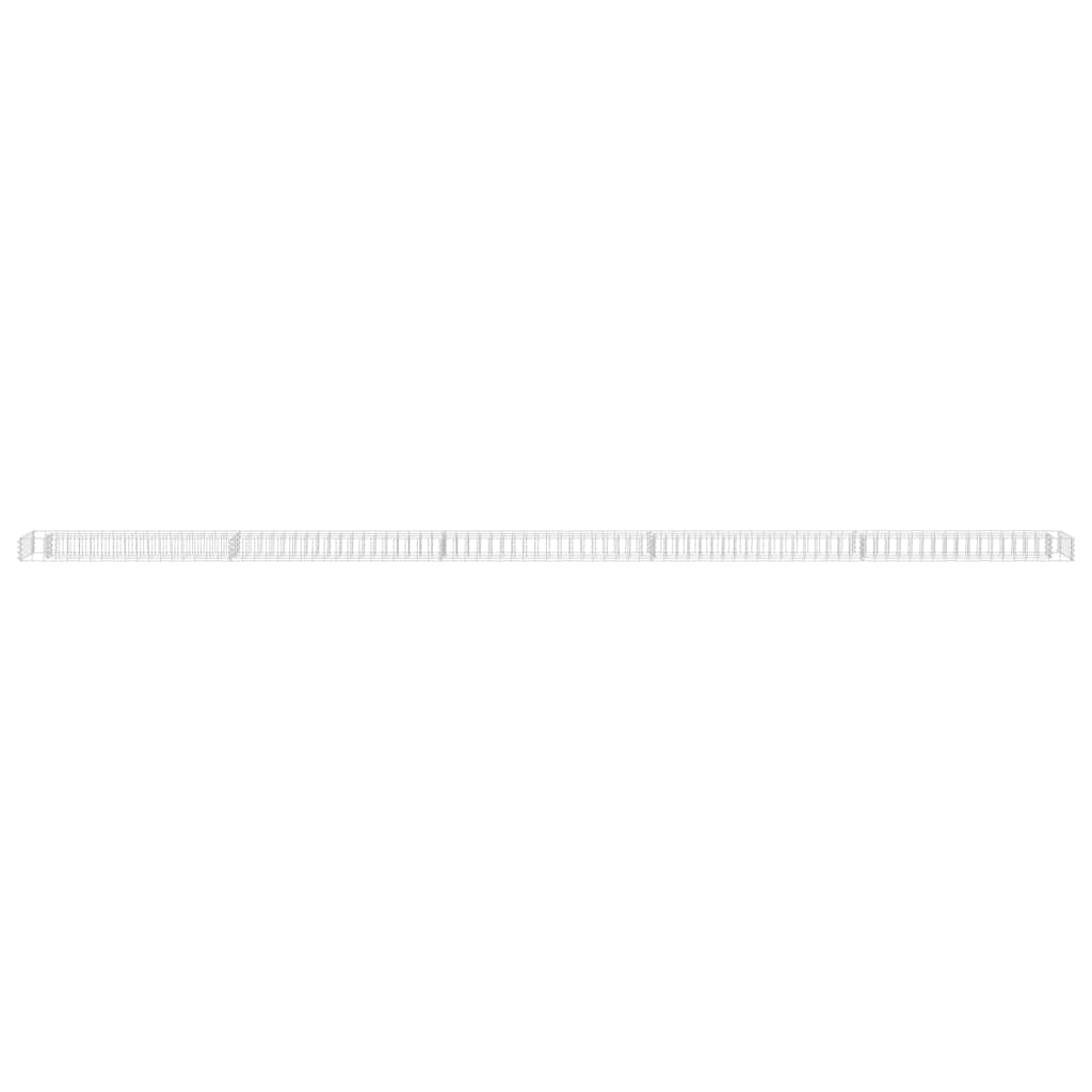 Vidaxl schanskorf plantenbak gebogen 450x30x10 cm gegalvaniseerd staal