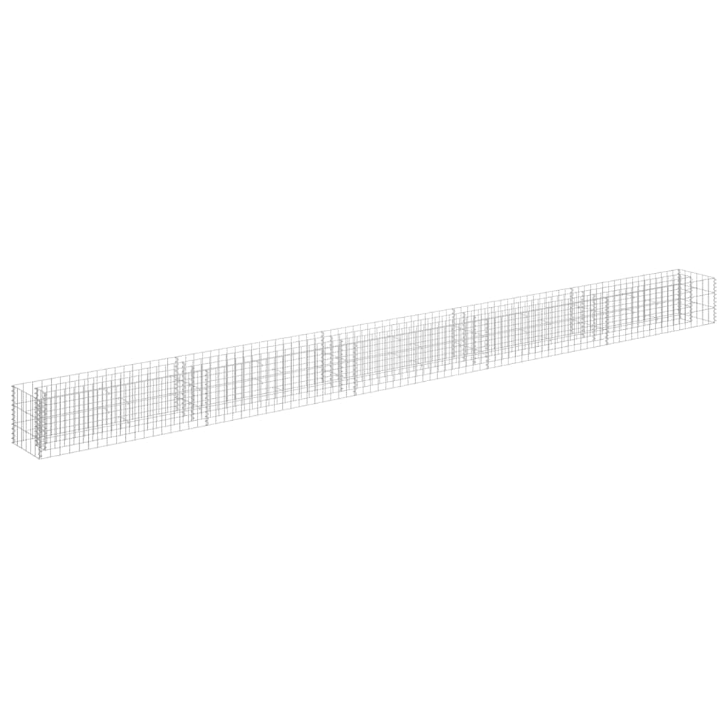Vidaxl schanskorf plantenbak gebogen 450x30x30 cm gegalvaniseerd staal