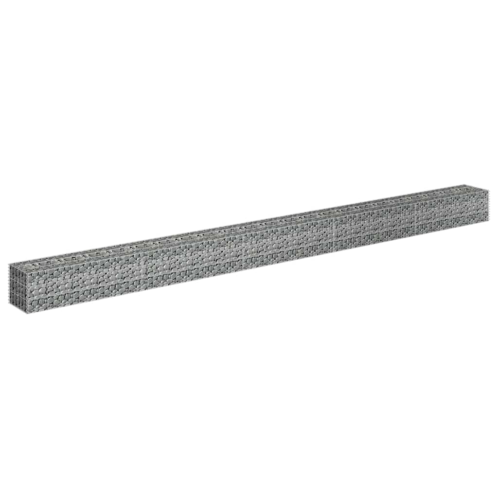 Vidaxl schanskorf plantenbak gebogen 450x30x30 cm gegalvaniseerd staal