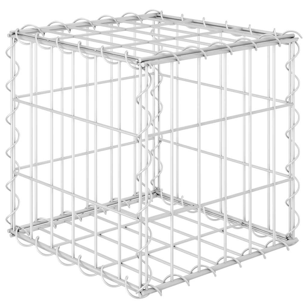 Vidaxl schanskorf plantenbak klonk kubus 30x30x30 cm staaldraad