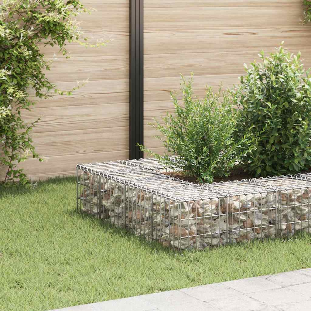 Vidaxl schanskorf plantenbak klonk kubus 30x30x30 cm staaldraad