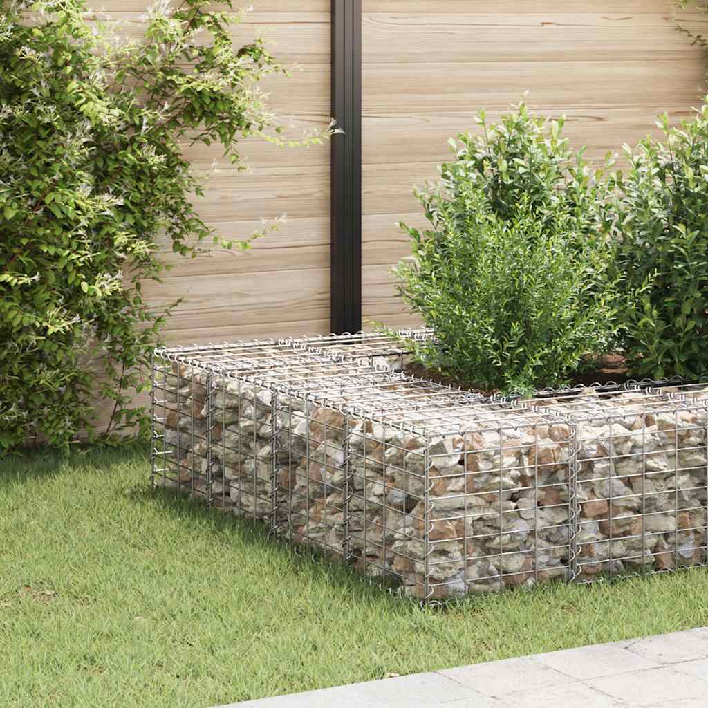 Vidaxl schanskorf plantenbak klonk kubus 40x40x40 cm staaldraad