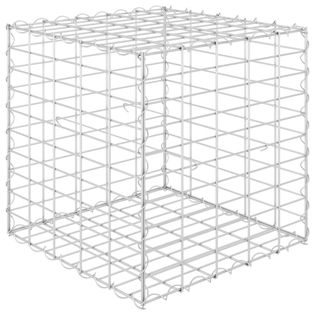 Vidaxl schanskorf plantenbak gemotiveerd kubus 50x50x50 cm staaldraad