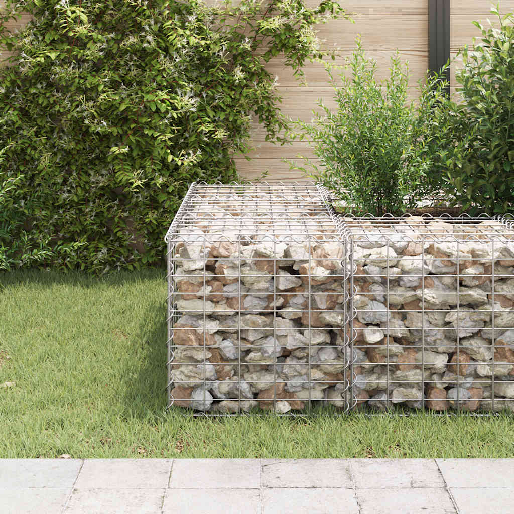 Vidaxl schanskorf plantenbak gemotiveerd kubus 50x50x50 cm staaldraad