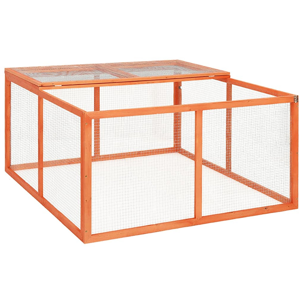 Vidaxl konijnenhok 124x120x60 cm massief vuurhout