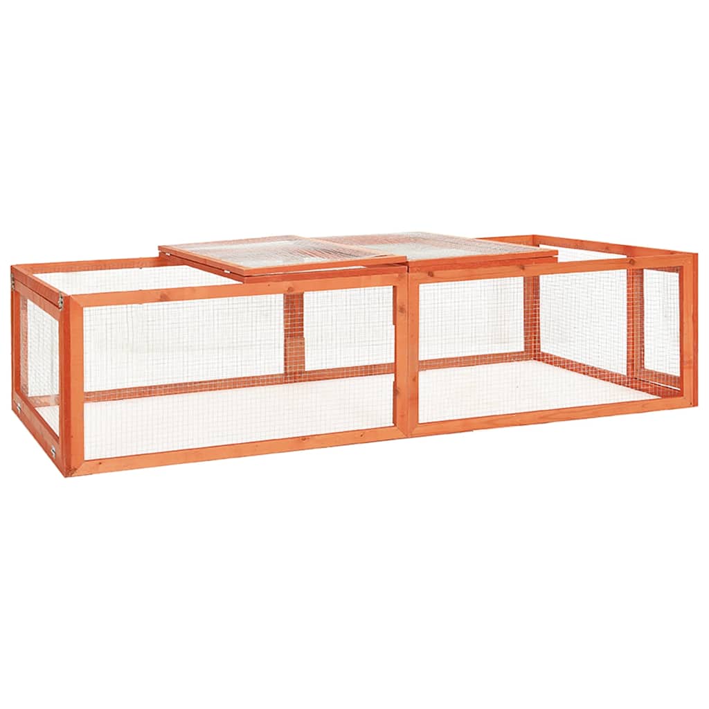 Vidaxl konijnenhok 183x90x46,5 cm massief vuurhout