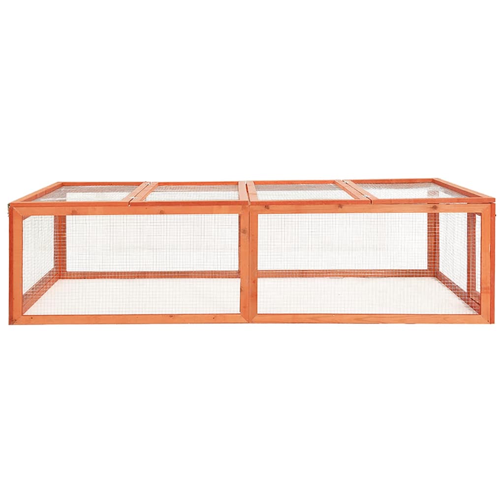 Vidaxl konijnenhok 183x90x46,5 cm massief vuurhout
