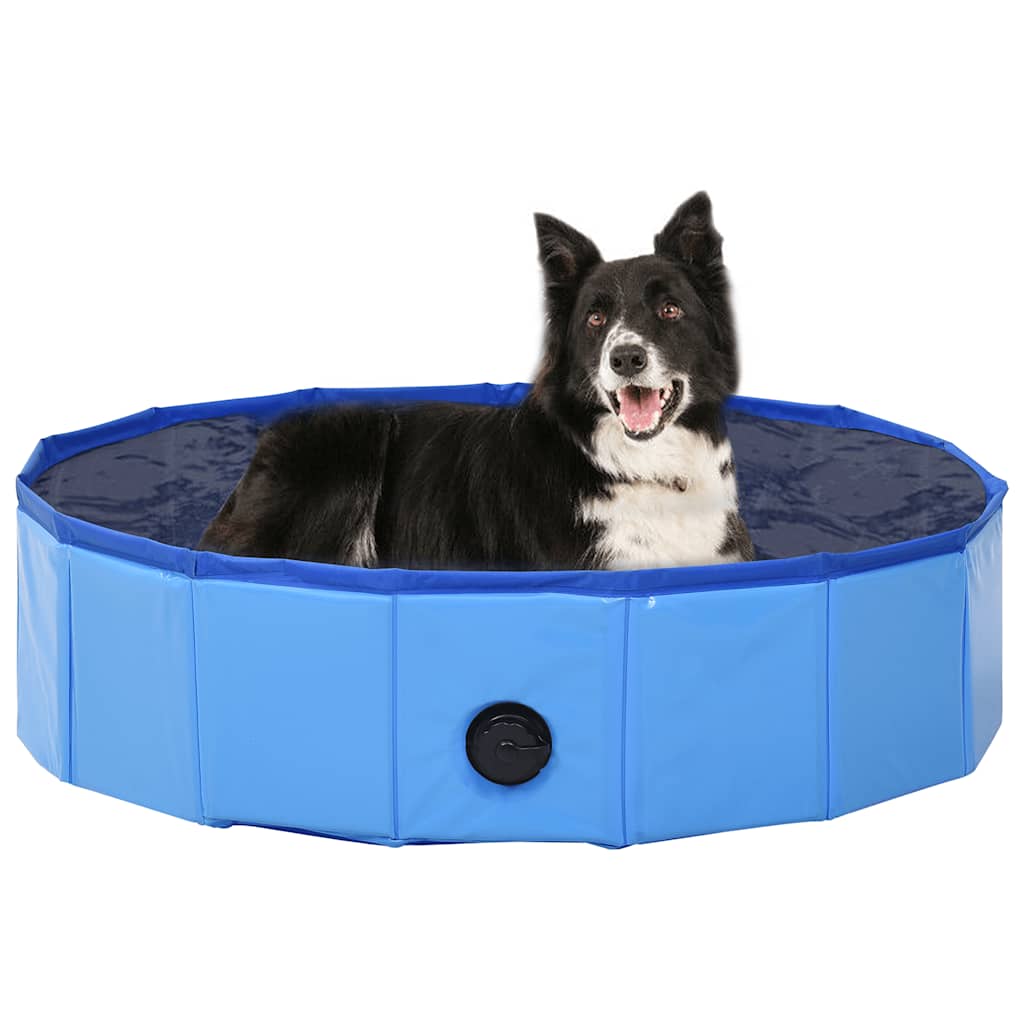 Vidaxl hondenzwembad inklapbaar 80x20 cm pvc blauw