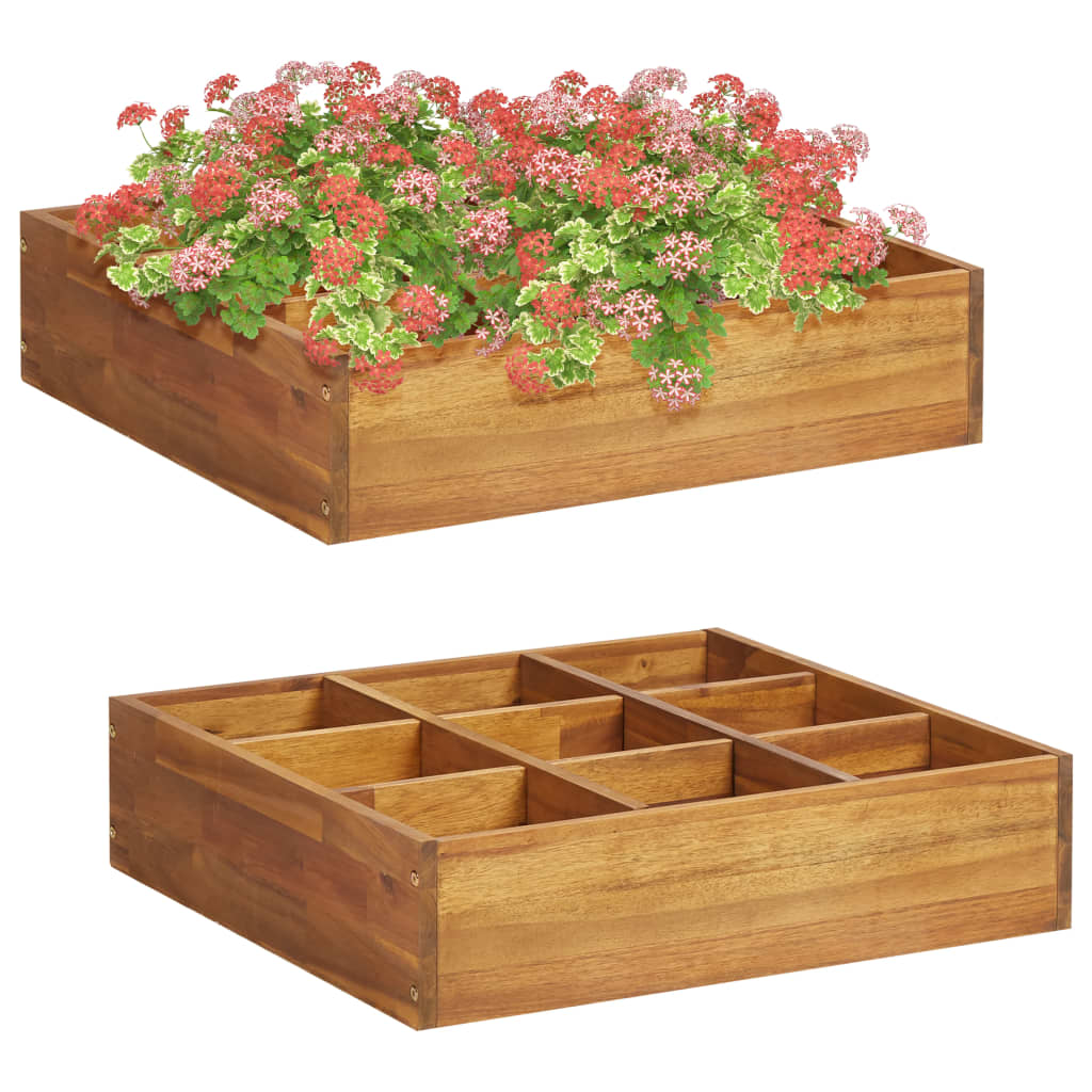 Vidaxl kruidenplantenbak vergroot 60x60x15 cm massief acaciahout