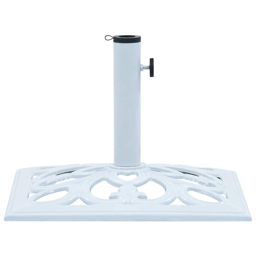 Vidaxl parasolvoet 12 kg 49 cm gietijzer wit