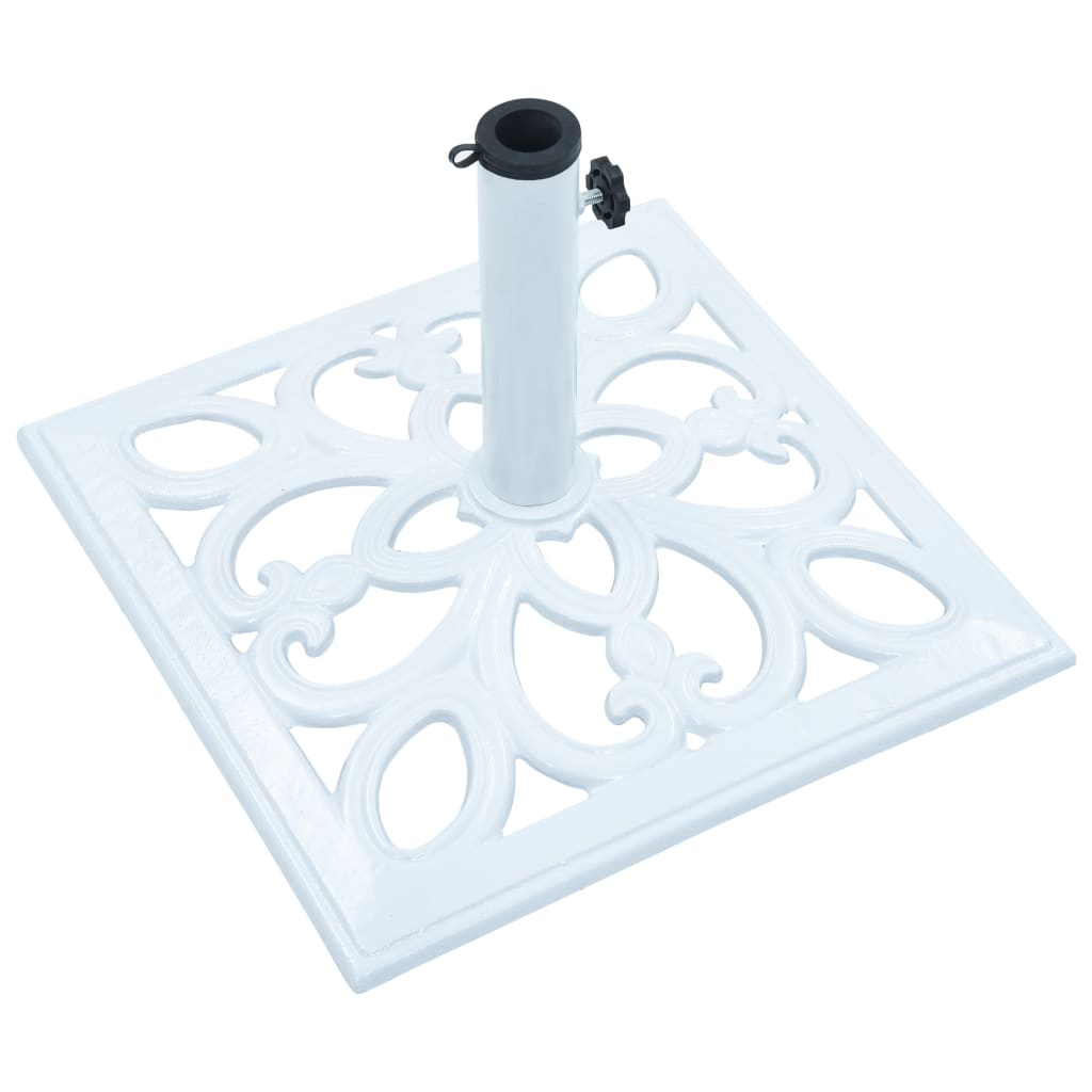 Vidaxl parasolvoet 12 kg 49 cm gietijzer wit