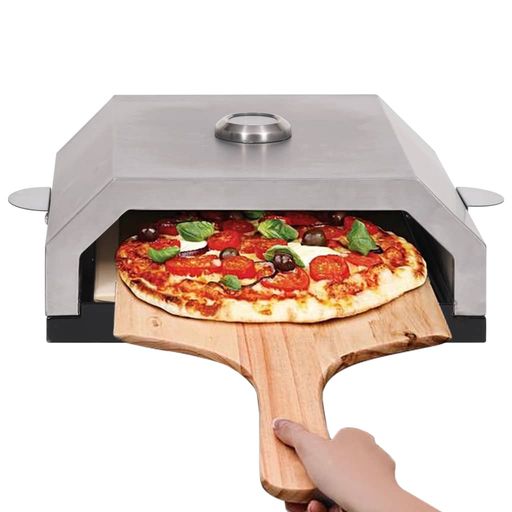 Vidaxl pizzaoven met keramische steen voor gas-houtskoolbarbecue