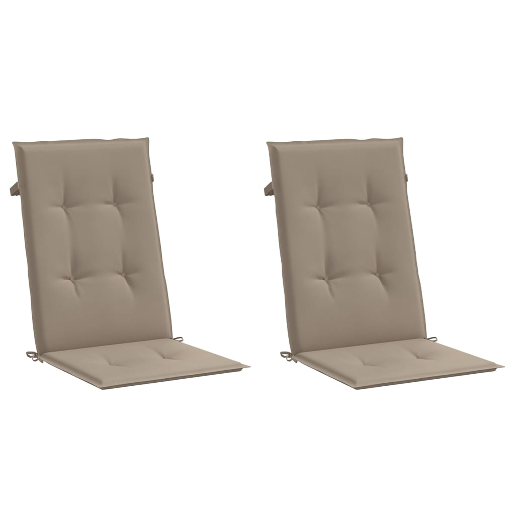 Vidaxl tuinstoelkussens 2 st hoge vloerkleed 120x50x3 cm stof taupe