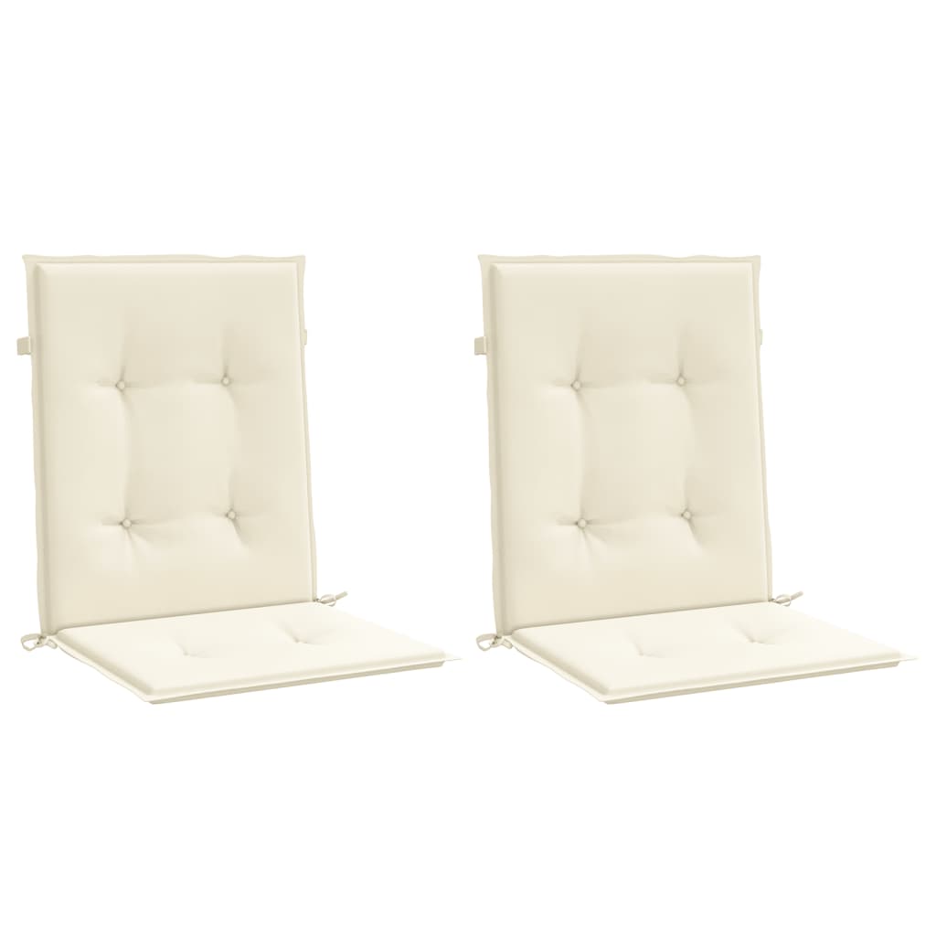 Vidaxl tuinstoelkussen laag vloerkleed 2 st 100x50x3 cm oxford stof crème