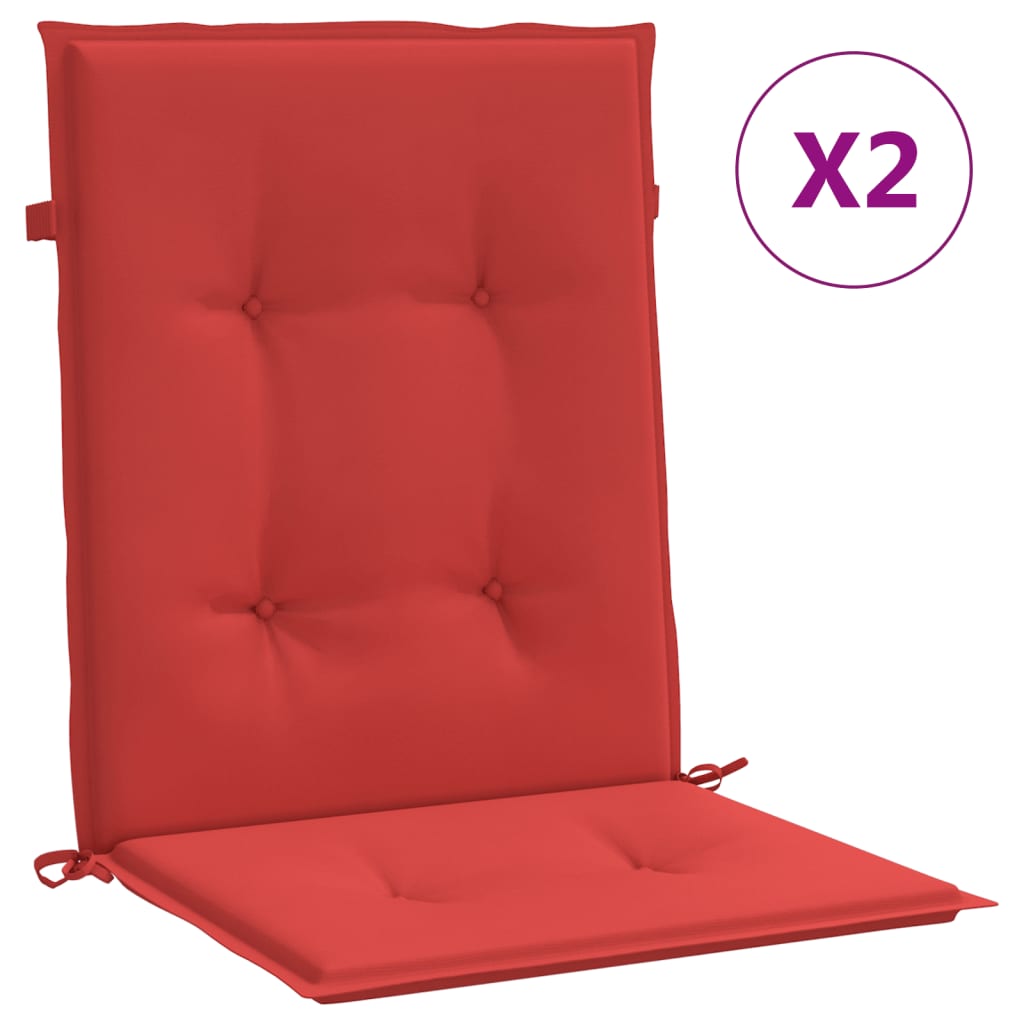 Vidaxl tuinstoelkussens laag vloerkleed 2 st 100x50x3 cm oxford stof rood