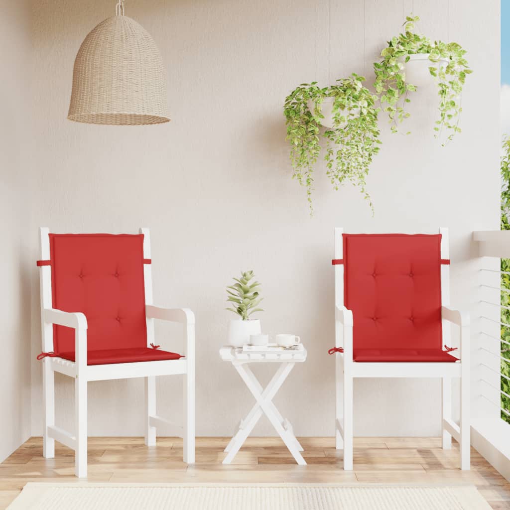 Vidaxl tuinstoelkussens laag vloerkleed 2 st 100x50x3 cm oxford stof rood