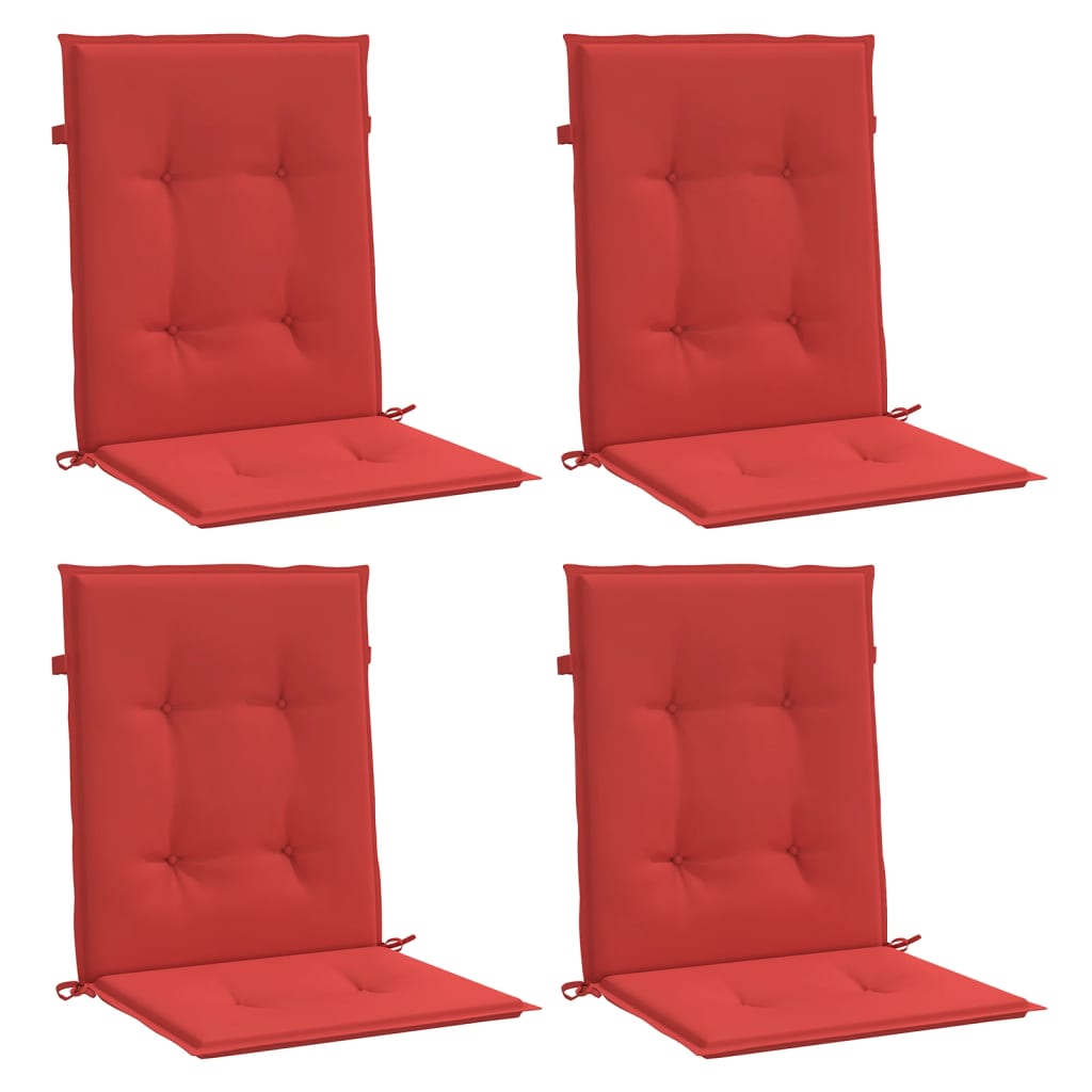 Vidaxl tuinstoelkussens laag vloerkleed 4 st 100x50x3 cm oxford stof rood