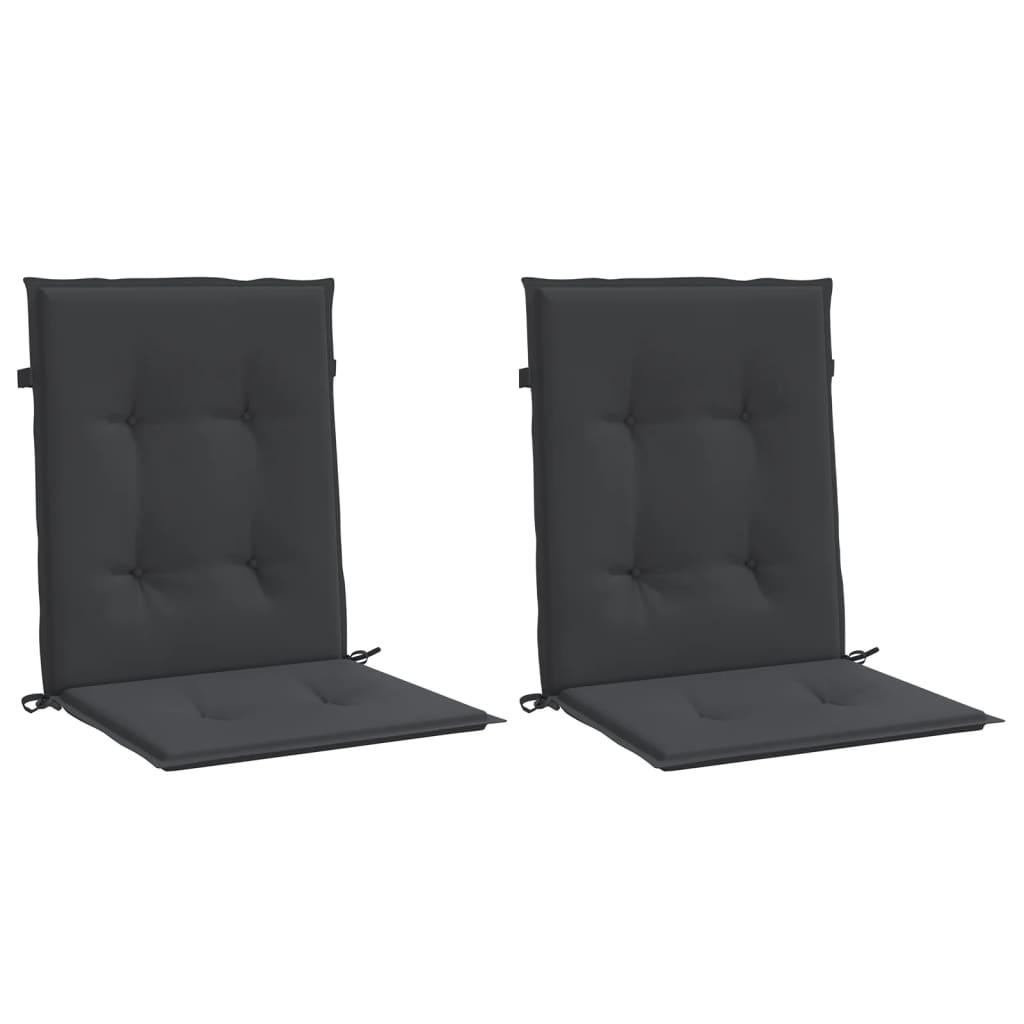 Vidaxl tuinstoelkussens lage vloerkleed 2 st 100x50x3 cm oxford stof zwart