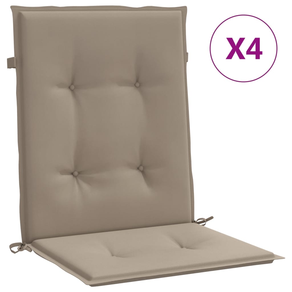 Vidaxl tuinstoelkussens laag vloerkleed 4 st 100x50x3 cm oxford stof taupe