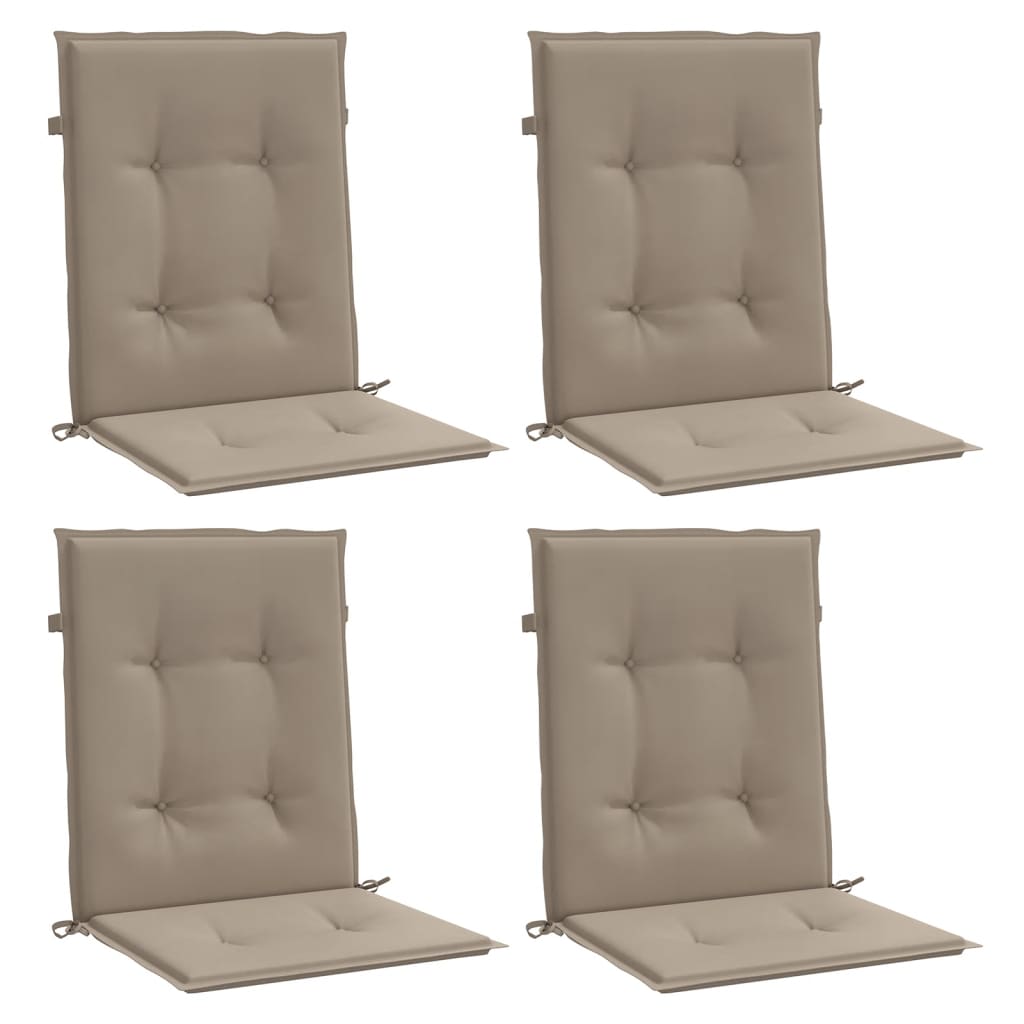 Vidaxl tuinstoelkussens laag vloerkleed 4 st 100x50x3 cm oxford stof taupe