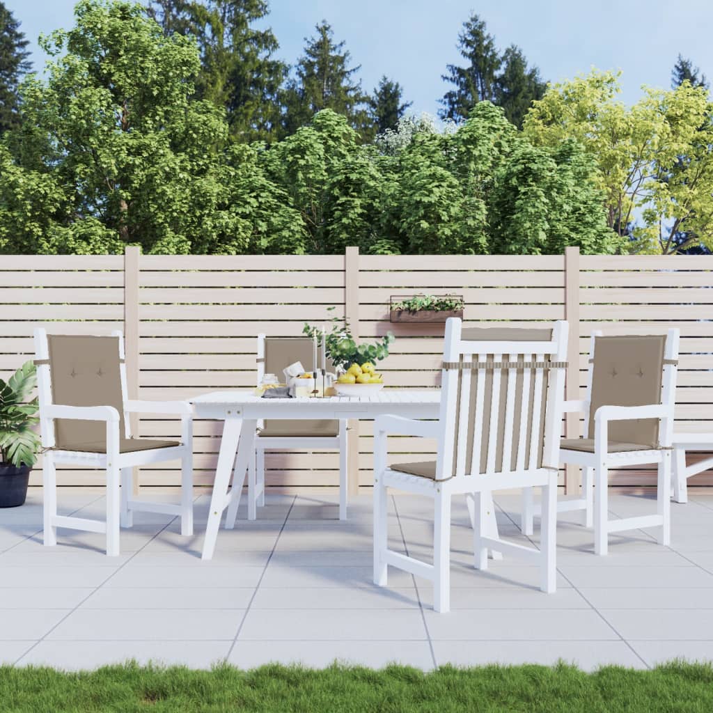 Vidaxl tuinstoelkussens laag vloerkleed 4 st 100x50x3 cm oxford stof taupe