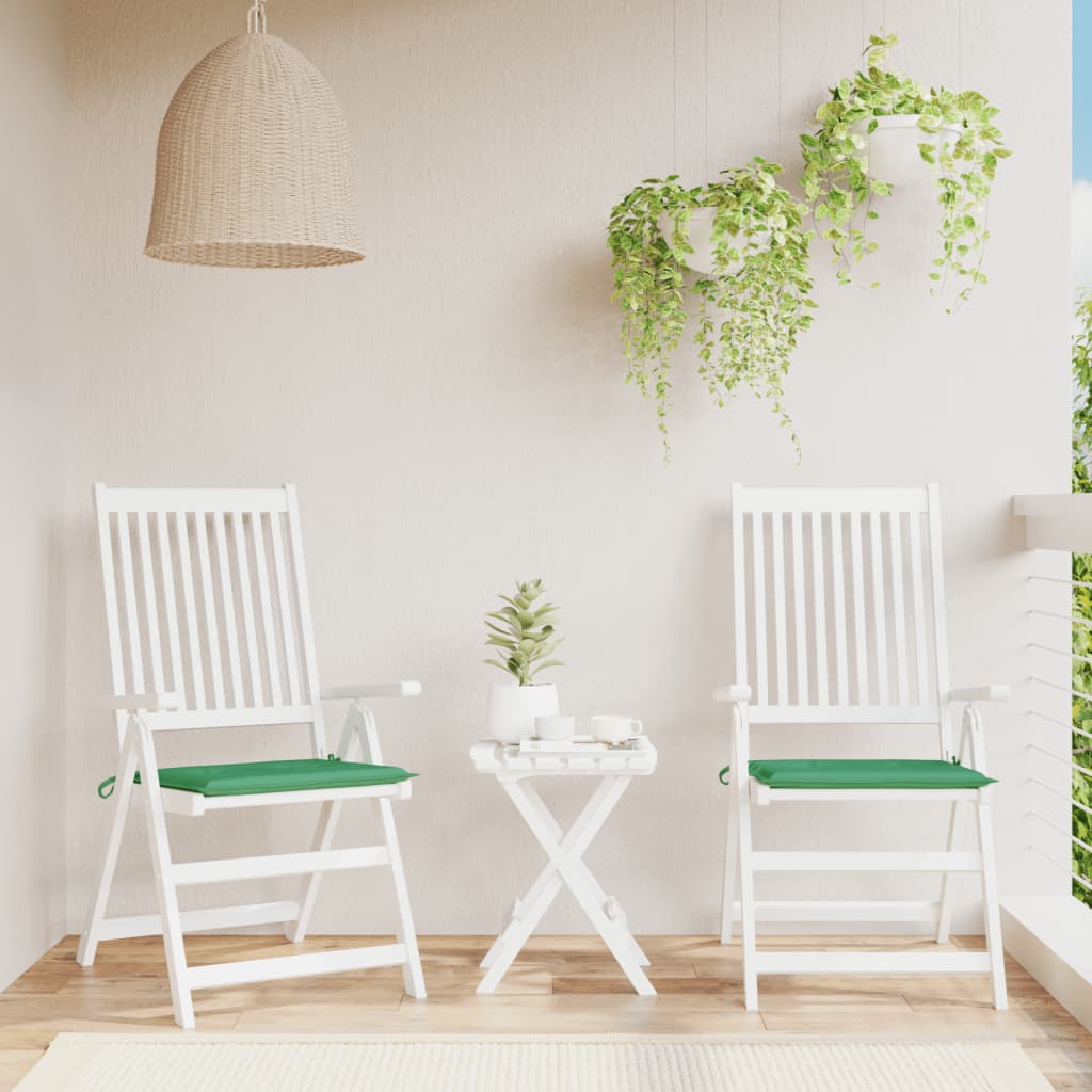 Vidaxl tuinstoelkussens 2 st 50x50x4 cm oxford stof groen
