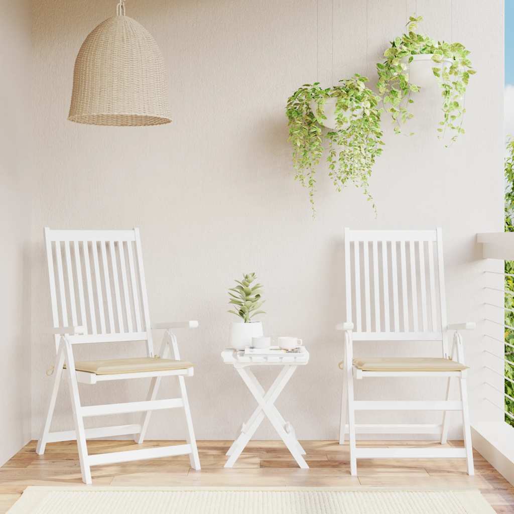 Vidaxl tuinstoelkussens 2 st 50x50x4 cm oxford stof beige