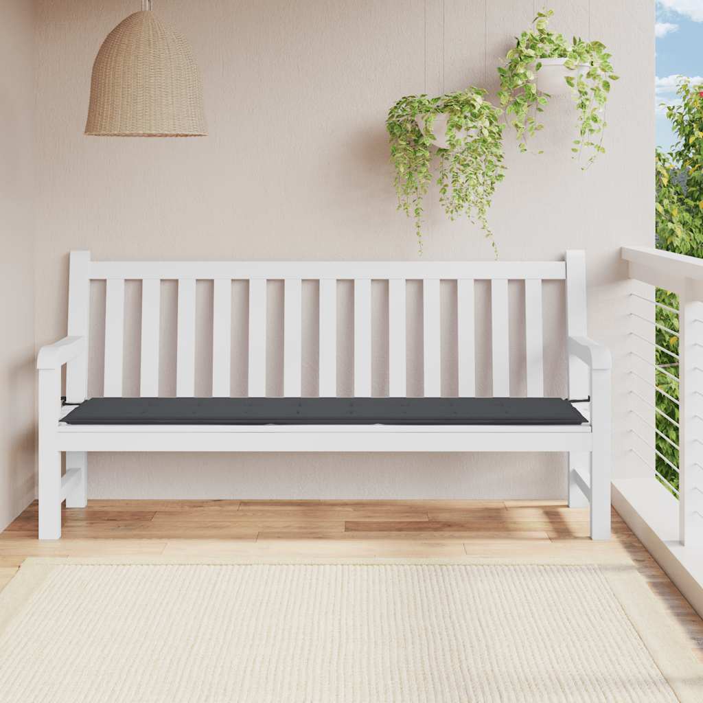 Vidaxl tuinbankkussen 200x50x4 cm oxford stof zwart