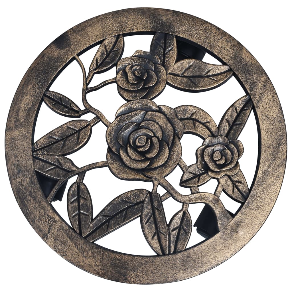 Vidaxl plantenwagens 6 st 30 cm kunststof bronskleurig