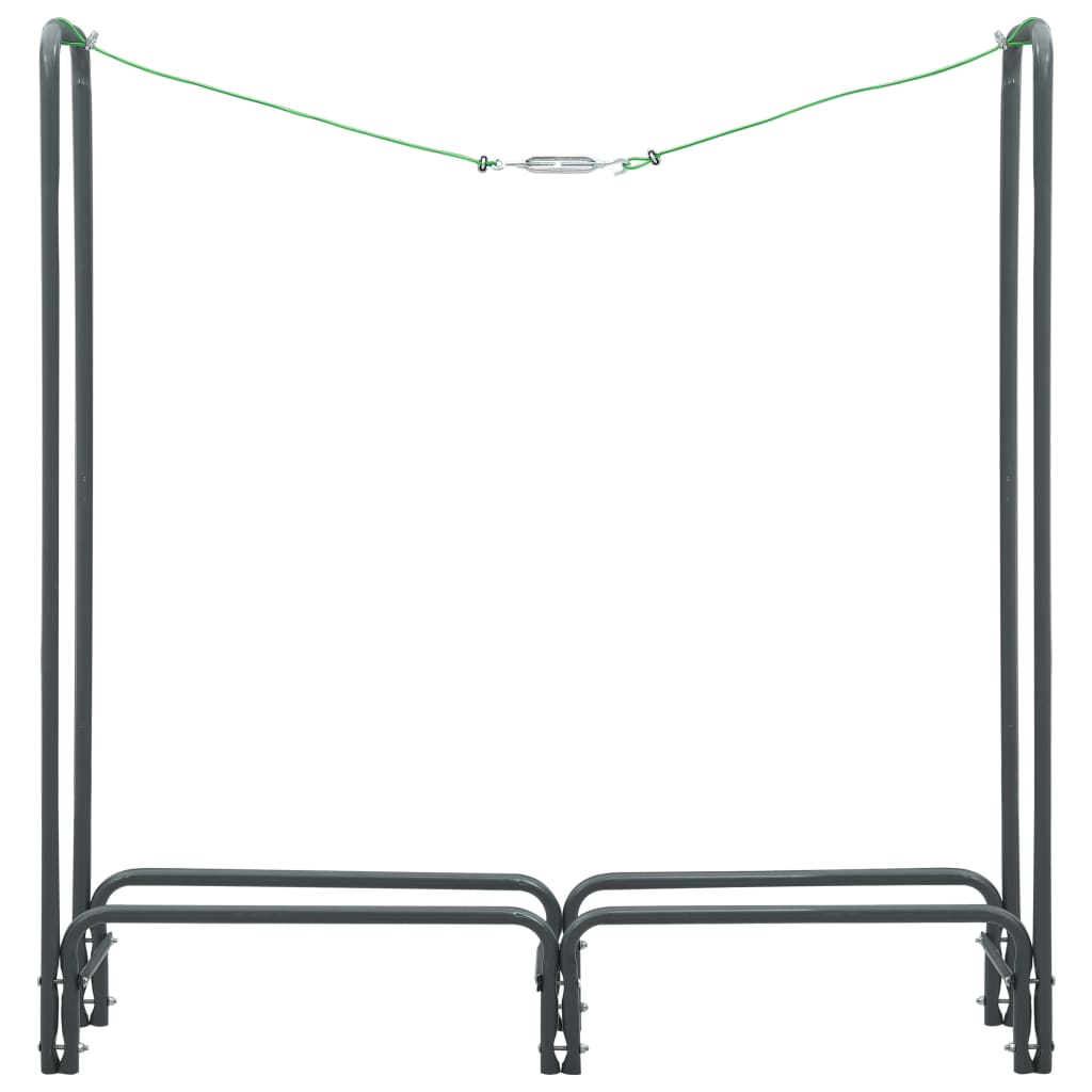 VidaXL Haardhoutrek 120x35x120 cm staal antraciet