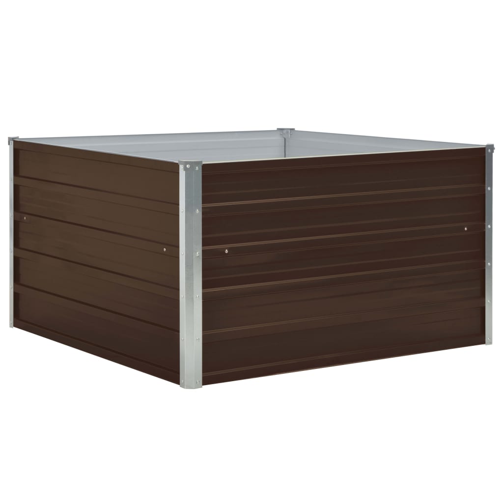 Vidaxl plantenbak 100x100x45 cm gegalvaniseerd staal bruin