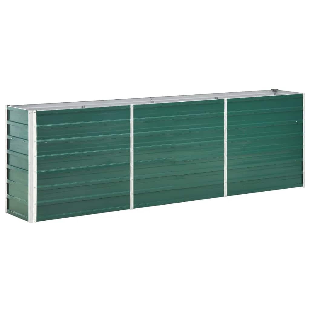 VidaXL Plantenbak vergroot 240x40x77 cm gegalvaniseerd staal groen