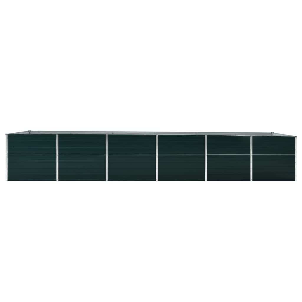Vidaxl plantenbak verhoogd 480x80x77 cm gegalvaniseerd staal groen