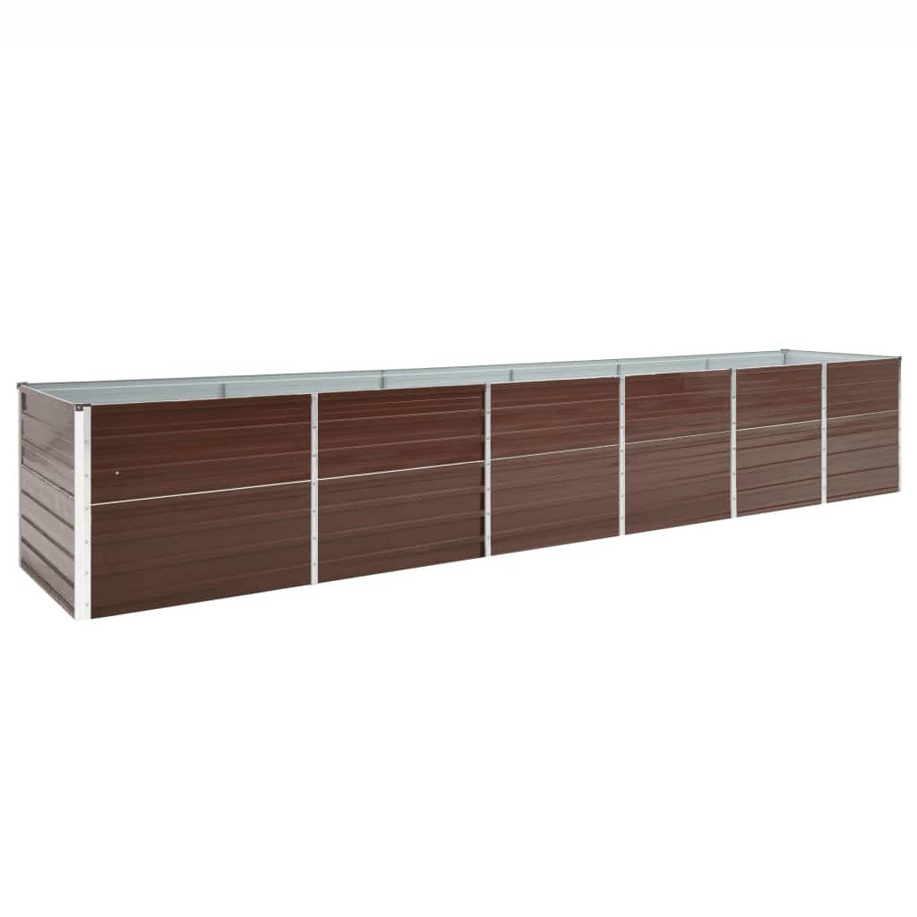 VidaXL Plantenbak 480x80x77 cm gegalvaniseerd staal bruin