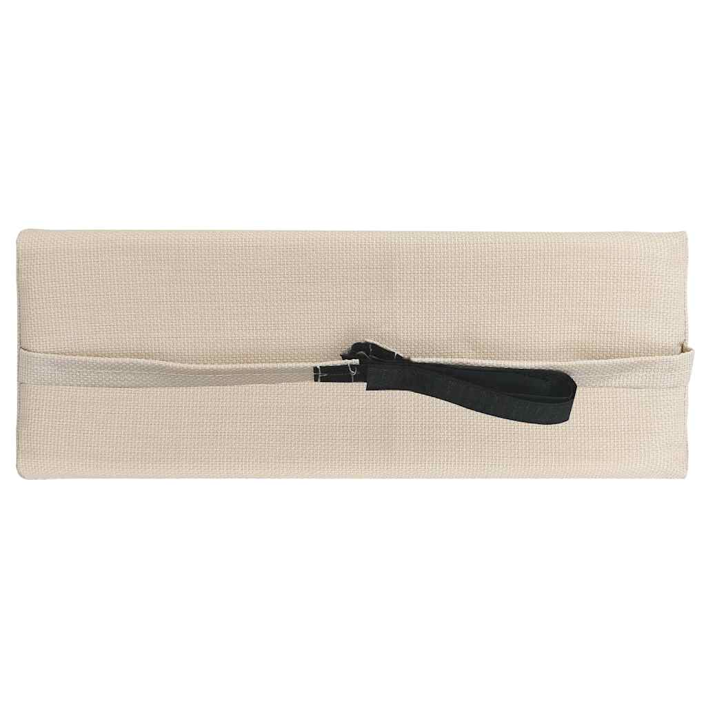 VidaXL Hoofdsteun voor ligstoel 40x7,5x15 cm textiel crème