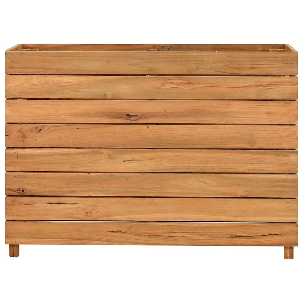 Vidaxl plantenbak verhoogd 100x40x72 cm gerecycled teakhout en staal
