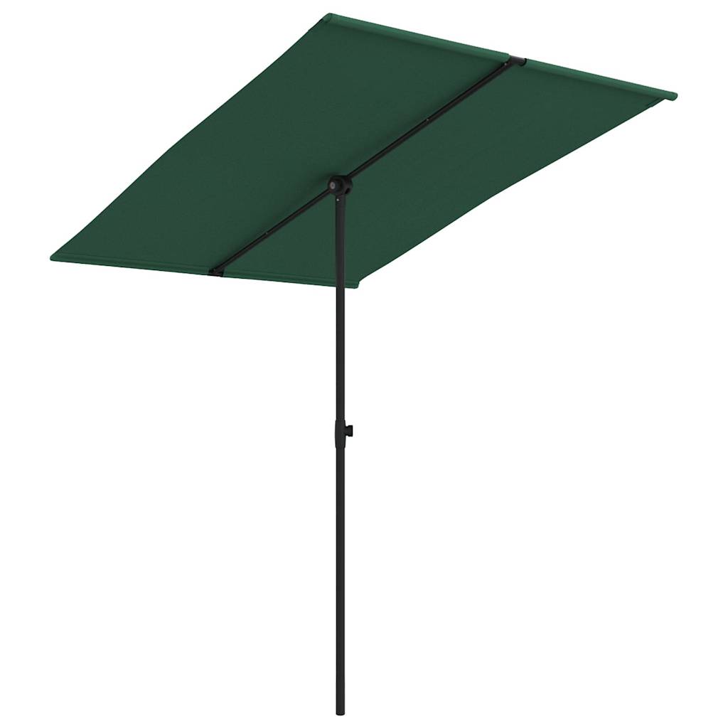 Vidaxl parasol met aluminium paal 2x1,5m groen