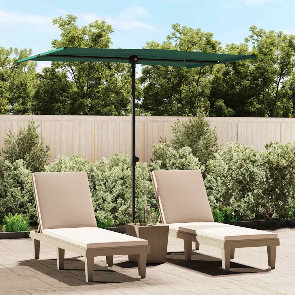 Vidaxl parasol met aluminium paal 2x1,5m groen