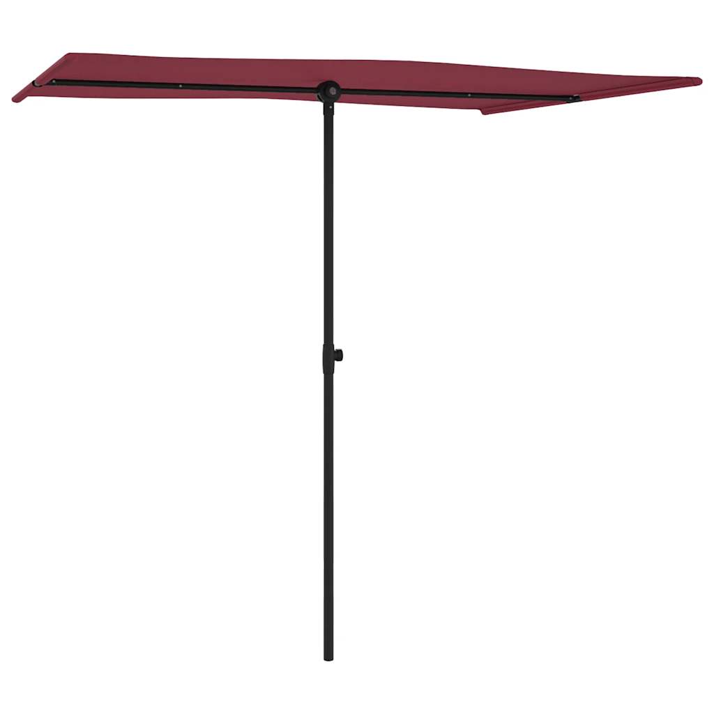 Vidaxl parasol met aluminium paal 2x1,5m bordeauxrood