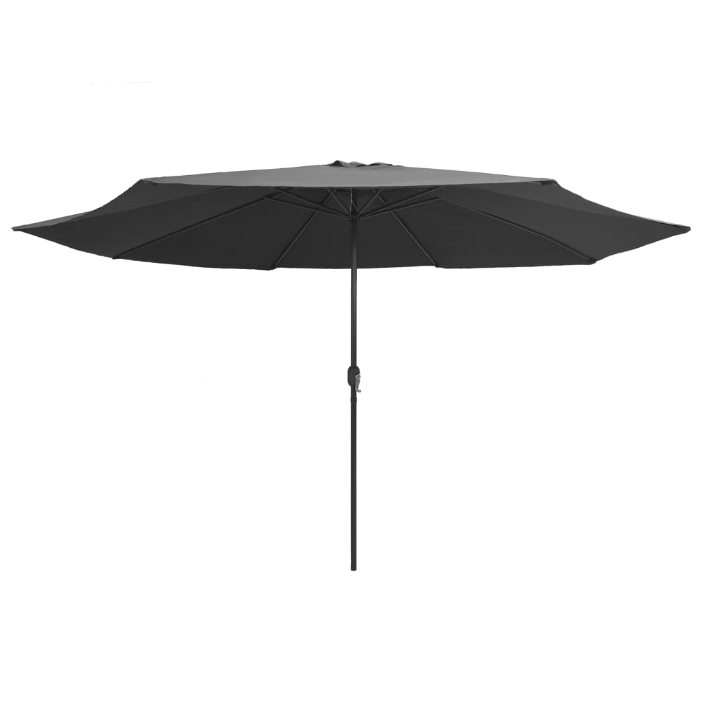 Vidaxl parasol met metalen paal 390 cm antracietkleurig