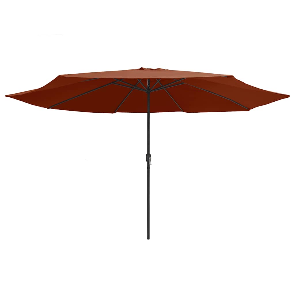 Vidaxl parasol met metalen paal 390 cm terracottakleurig
