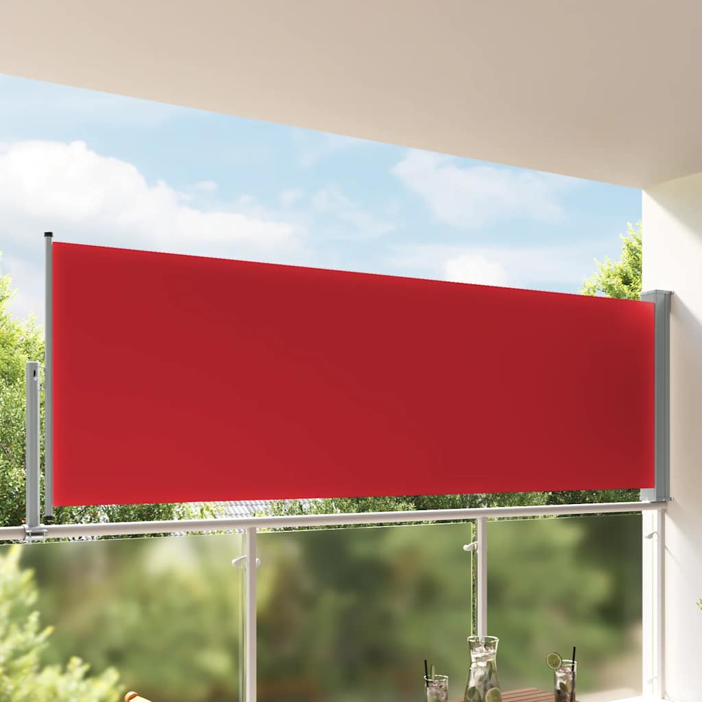 Vidaxl tuinscherm uittrekbaar 120x300 cm rood