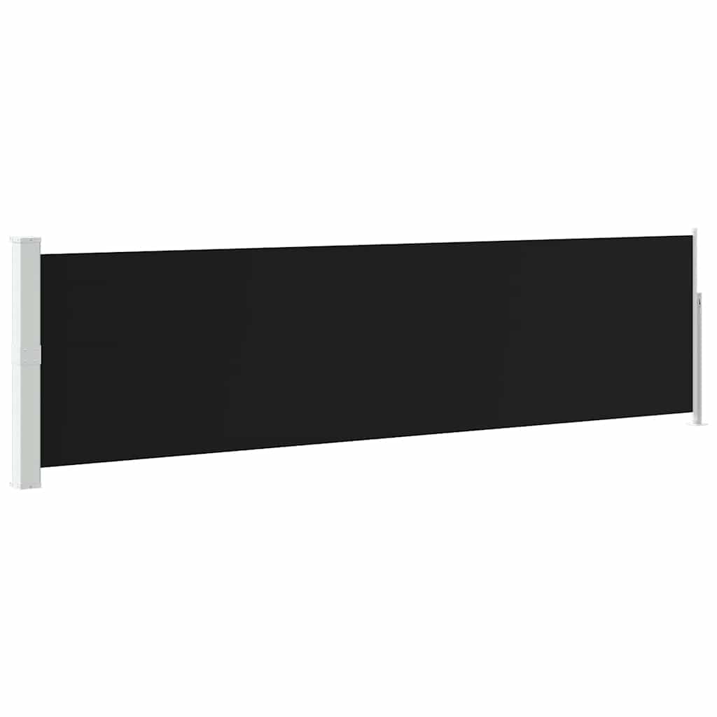Vidaxl tuinscherm uittrekbaar 140x500 cm zwart