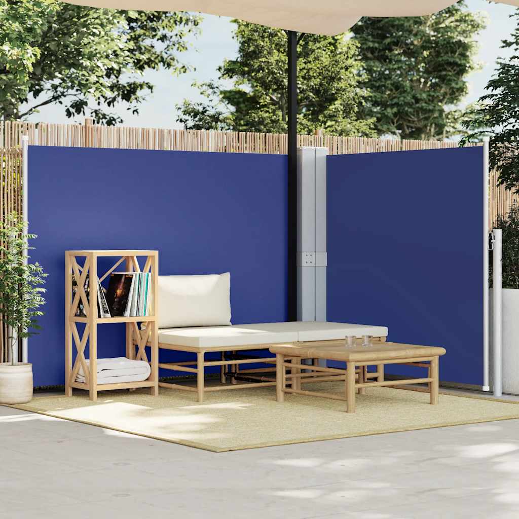 Vidaxl windscherm uittrekbaar 140x600 cm blauw