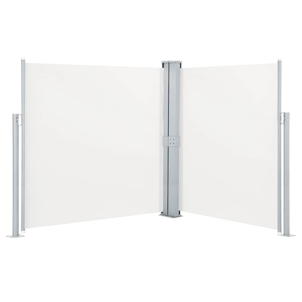 Vidaxl tuinscherm uittrekbaar dubbel 170x600 cm crème