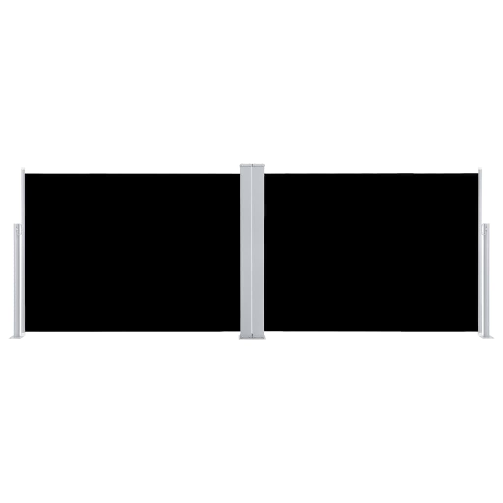 Vidaxl windscherm uittrekbaar 120x1000 cm zwart
