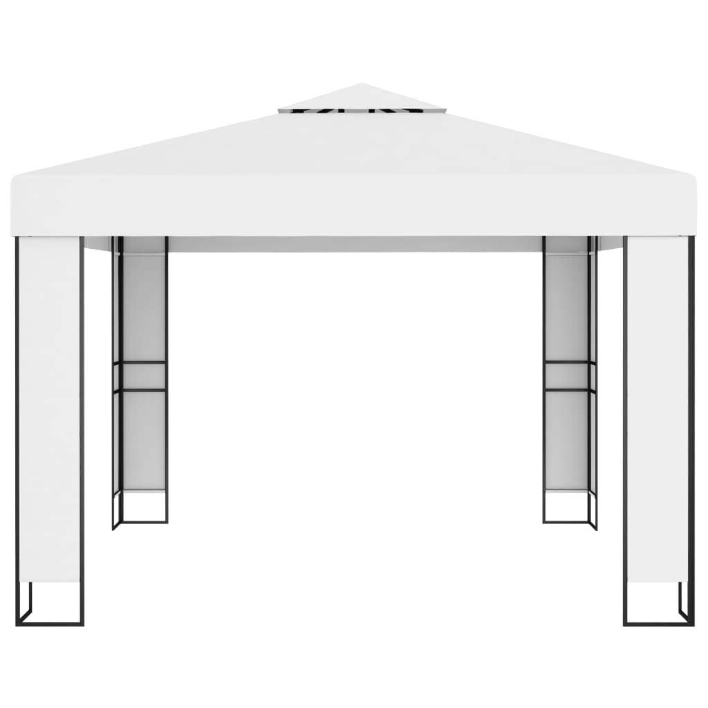 VidaXL Prieel met dubbel dak 3x3m wit