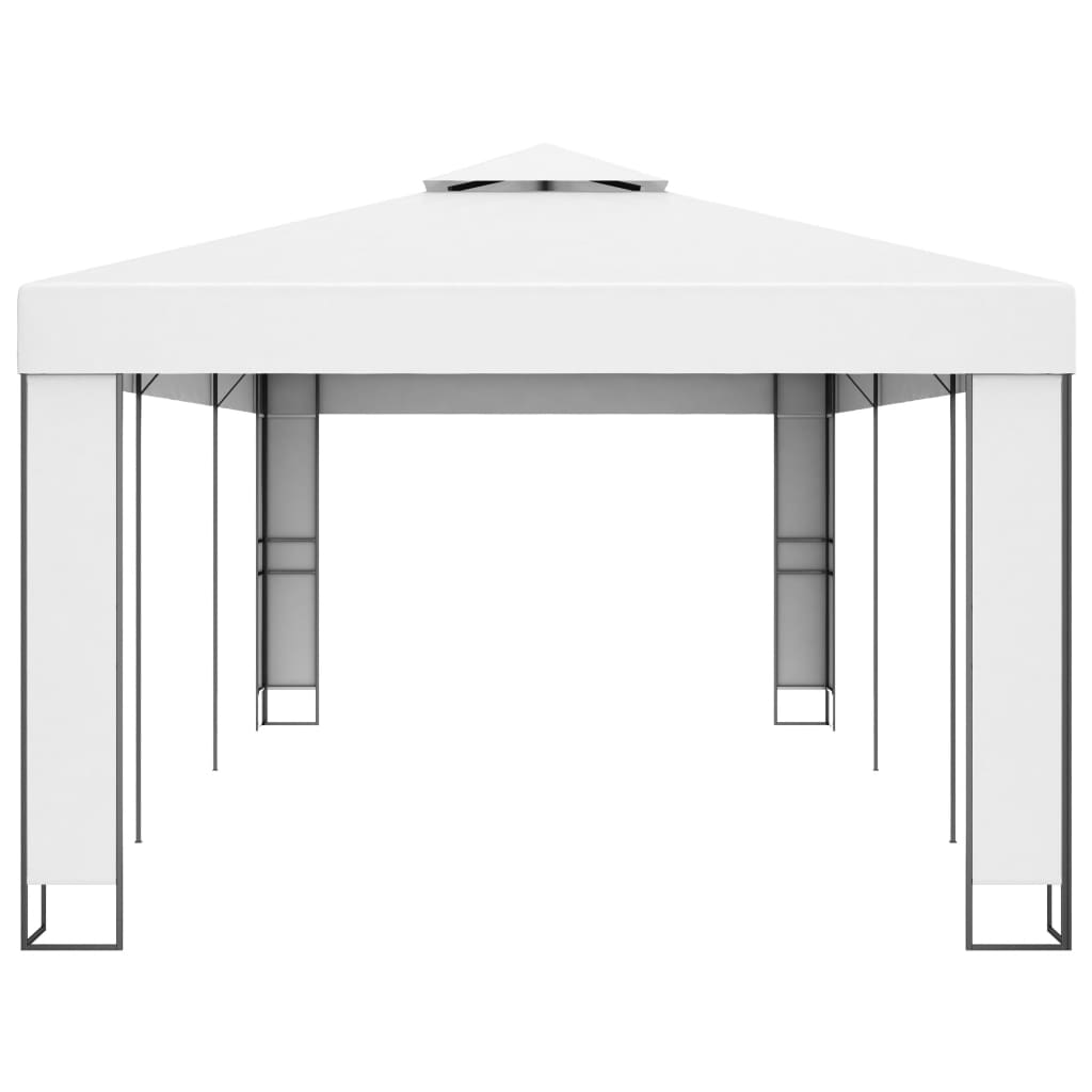 VidaXL Prieel met dubbel dak 3x6m wit