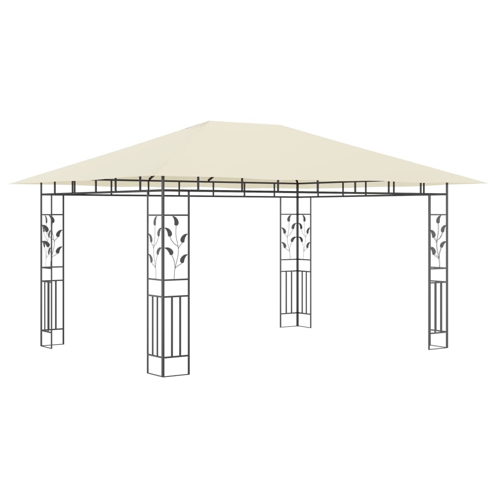 VidaXL Prieel met klamboe 180 g m² 4x3x2,73m crème